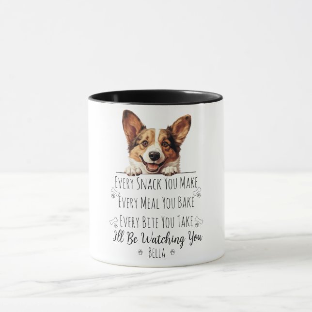 Caneca Cachorro Corgi Bonito Personalizado (Centro)