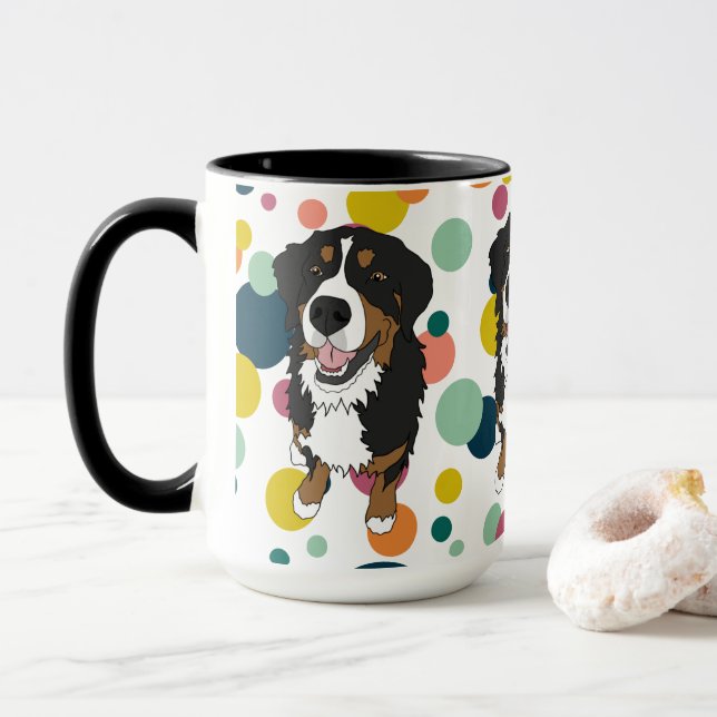 Caneca Cachorro da Montanha Bernese (Com Donut)