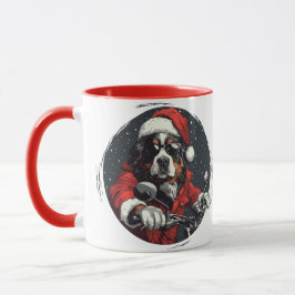Caneca Cachorro da Montanha Bernese de Natal