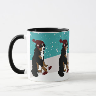 Caneca Cachorro da montanha Winter Bernese