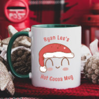 Cachorro de Cacau Quente de Santa Hat Personalizad