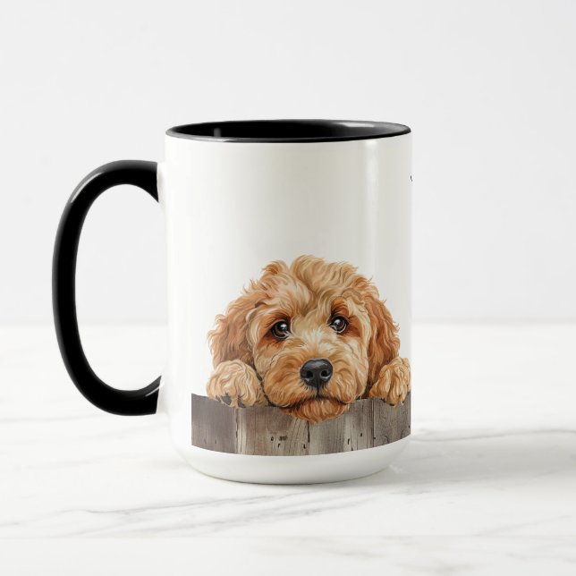 Caneca Cachorro de Goldendoodle (Esquerda)