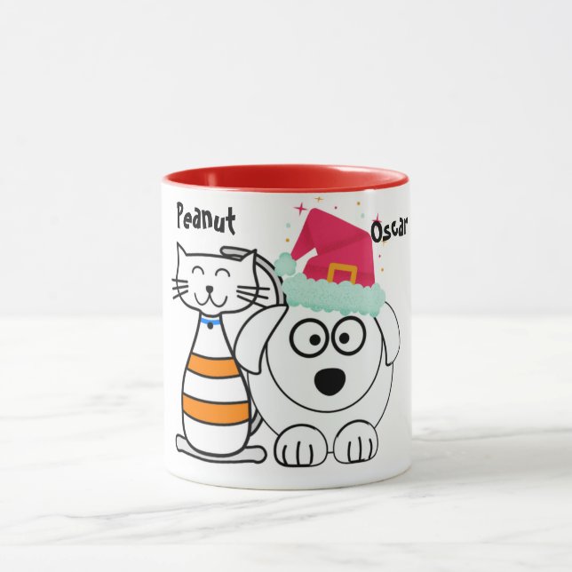 Caneca Cachorro de Natal Personalizado e Cachorro (Centro)