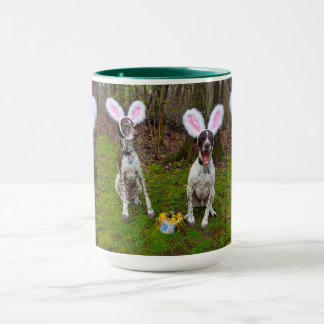 Caneca Cachorro de Ovo de Páscoa e Cães de Festa Duas Can