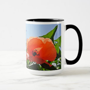 Caneca Cachorro de papoila vermelha: "Tenha um bom dia"