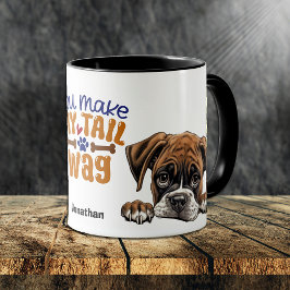 Caneca Cachorro-De-Peeking Bonito Você Faz O Meu Pano-De-