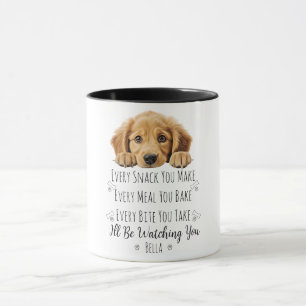 Caneca Cachorro do Retriever de Ouro Bonito Personalizado