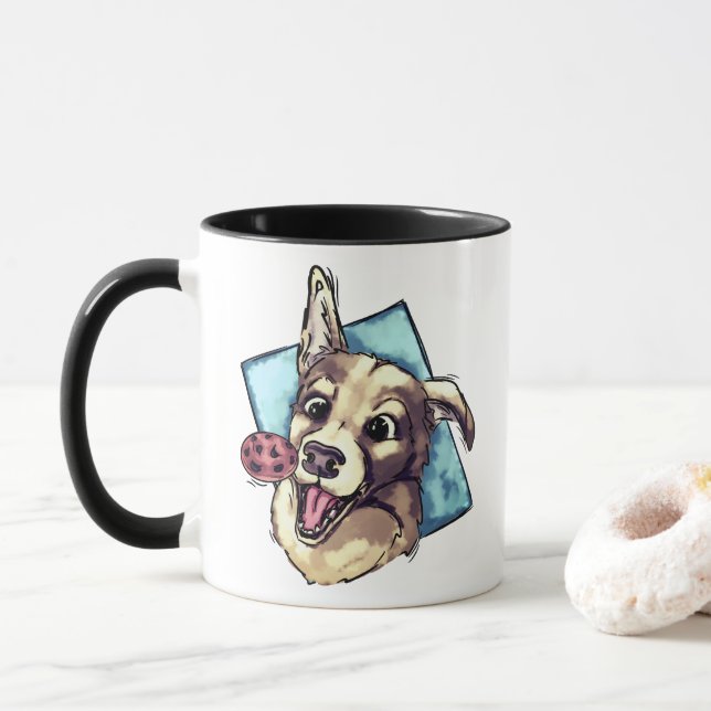 Caneca Cachorro e biscoito felizes (Com Donut)