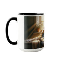 Cachorro e gato se abraçando.