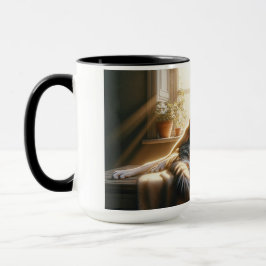 Caneca Cachorro e gato se abraçando.