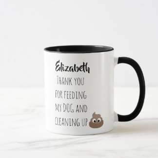 Caneca Cachorro Engraçado Obrigado por Pet Sitting POOP