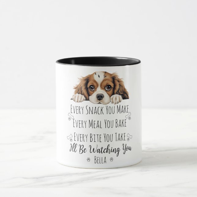 Caneca Cachorro Engraçado Spaniel Rei Charles Personaliza (Centro)