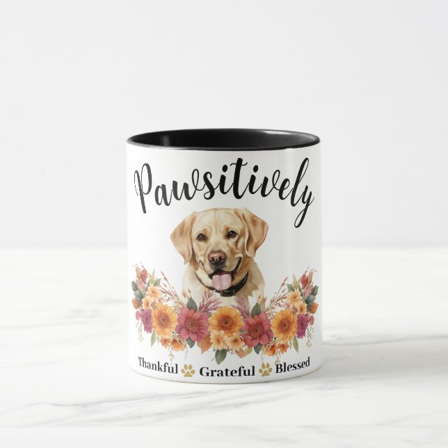 Caneca Cachorro Fofo Agradecido Abençoado Adorável (Centro)
