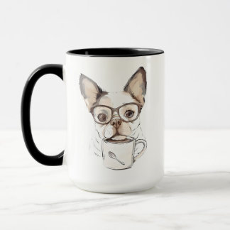 Caneca Cachorro fofo bebendo café