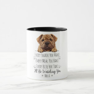 Caneca Cachorro Fofo Shar Pei Engraçado Personalizado