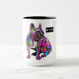 Caneca Cachorro francês colorido
