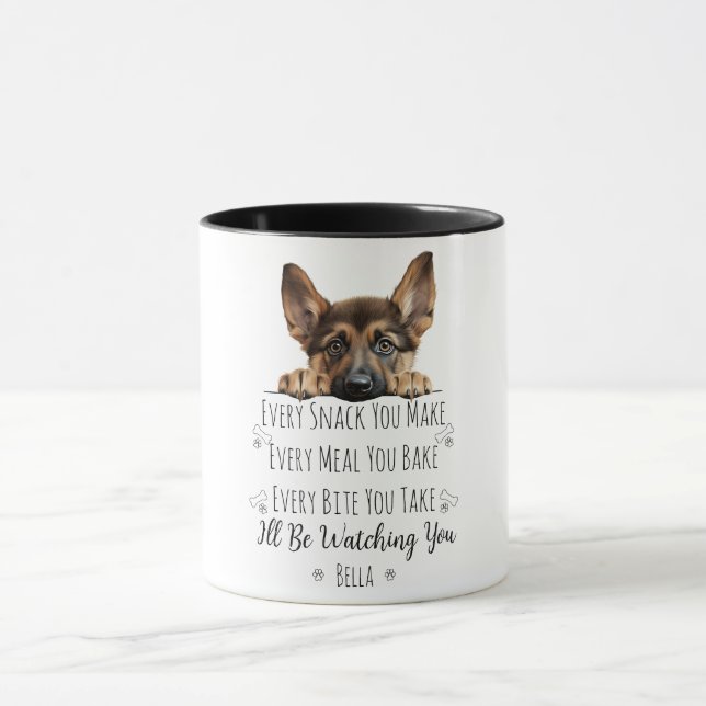 Caneca Cachorro German shepherd Bonito Personalizado (Centro)
