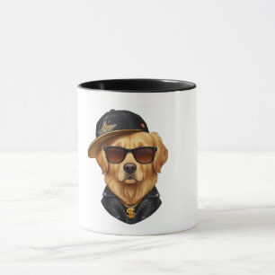 Caneca cachorro golden retriever legal hip hop streetwear