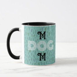 Caneca Cachorro Mãe, fofinha, moça de moda azul preto