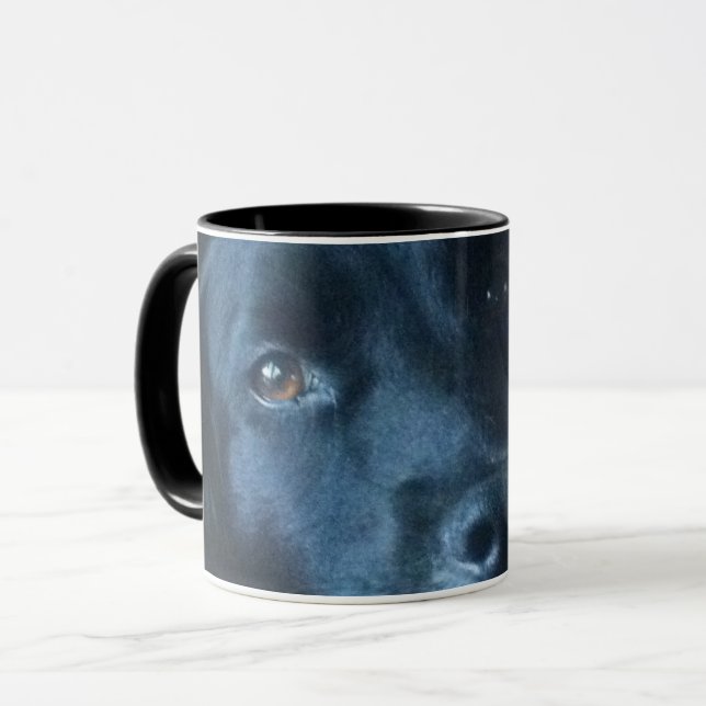 Caneca Cachorro Negro (Frente Esquerda)