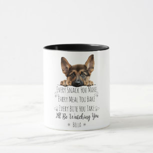 Caneca Cachorro Pastor Alemão Bonito Personalizado Divert