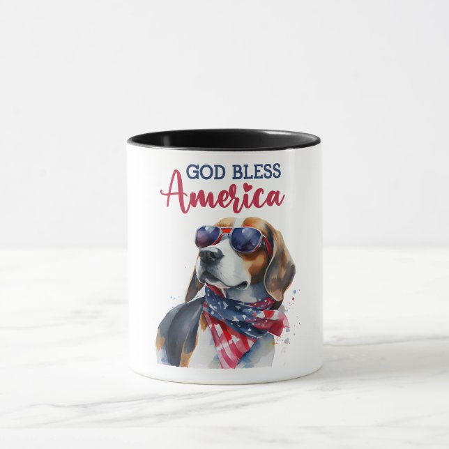 Caneca Cachorro Patriota-Beagle (Centro)