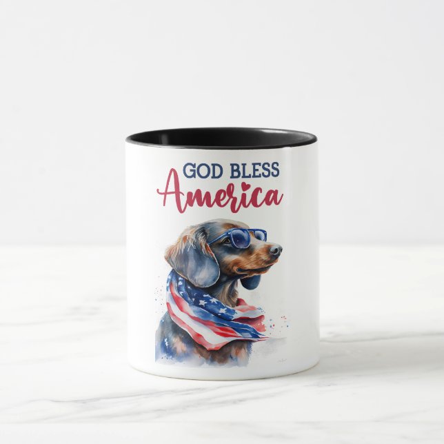 Caneca Cachorro Patriótico-Dachshund (Centro)
