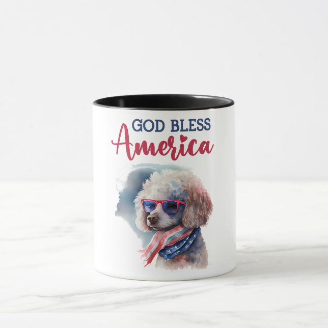 Caneca Cachorro Patriótico-Poodle (Centro)