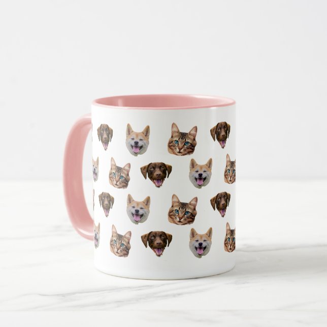 Caneca Cachorro Personalizado Com Cara De Cachorro, Gato  (Frente Esquerda)