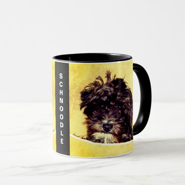 Caneca Cachorro Personalizado Schnoodle (Frente Esquerda)