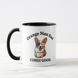 Caneca Cachorro Político Engraçado Mãe Anti Trump Corgi P