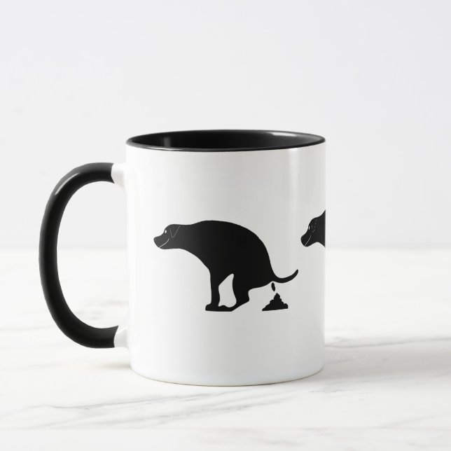 Caneca Cachorro Pooping (Esquerda)