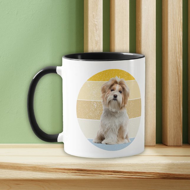 Caneca Cachorro Shih Tzu Cujo Cachorro Retro Sunset (Criador carregado)