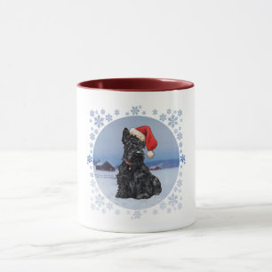 Caneca Cachorro-terrier Escocês do Papai Noel
