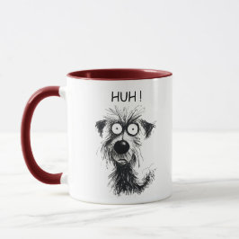 Caneca Cachorro Whimsical HUH! Engraçado Combo Café Mug