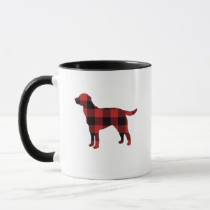 Caneca Cachorro xadrez Labrador Cabina Russa