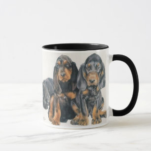 Caneca Cachorros de Coco Pretos e Bronhentos