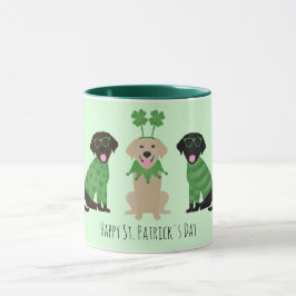 Caneca Cachorros do Dia de São Patrício Feliz