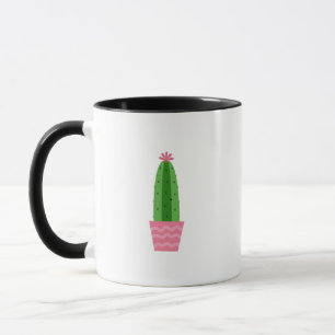 Caneca Cacto Botânico em Pote Rosa