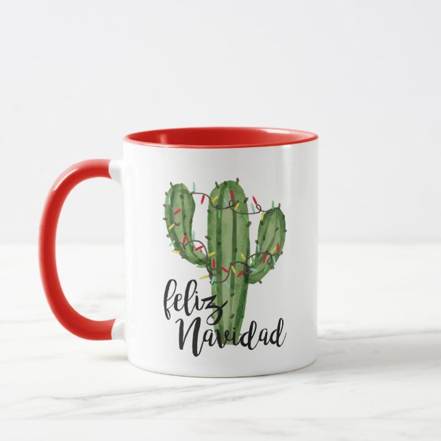 Caneca Cactus Mug Natal (Esquerda)