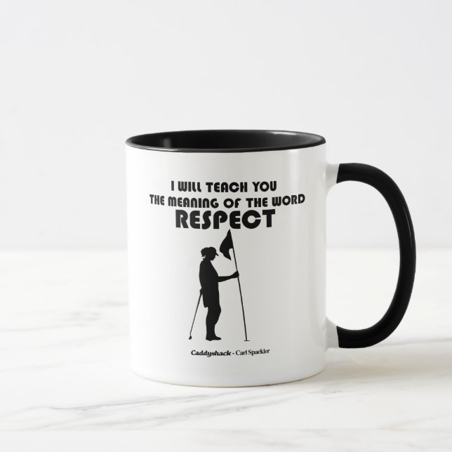 Caneca Caddyshack | Ensino-Vos O Significado Do W (Direita)