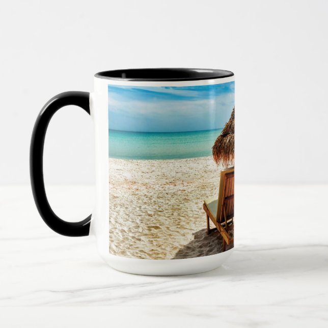 Caneca Cadeiras de descanso na praia almofada (Esquerda)