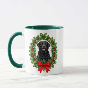 Caneca Cadelia Labradores Retriever Natal Azevinho