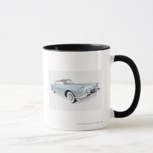 Caneca Cadillac 1957 com a silhueta do motorista para