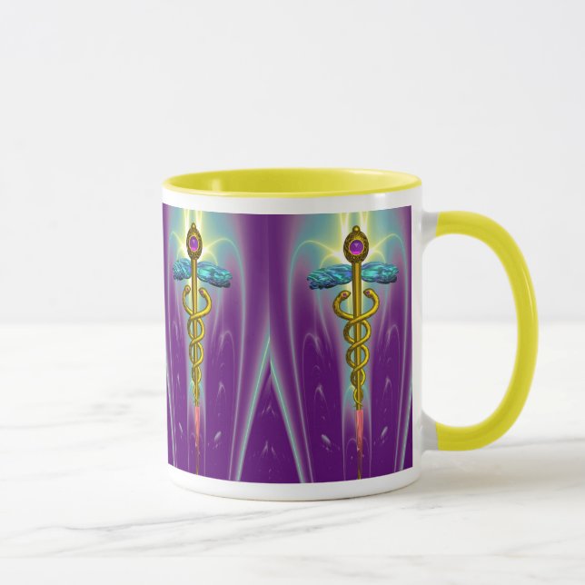 Caneca CADUCEUS, ametísta do ouro vibrante (Direita)