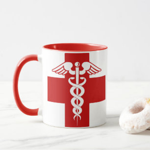 Caneca Caduceus da enfermeira