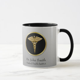 Caneca Caduco Médico Profissional Dourado
