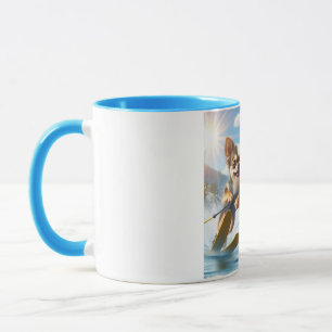 Caneca Cães brinquedo fazendo esqui aquático!