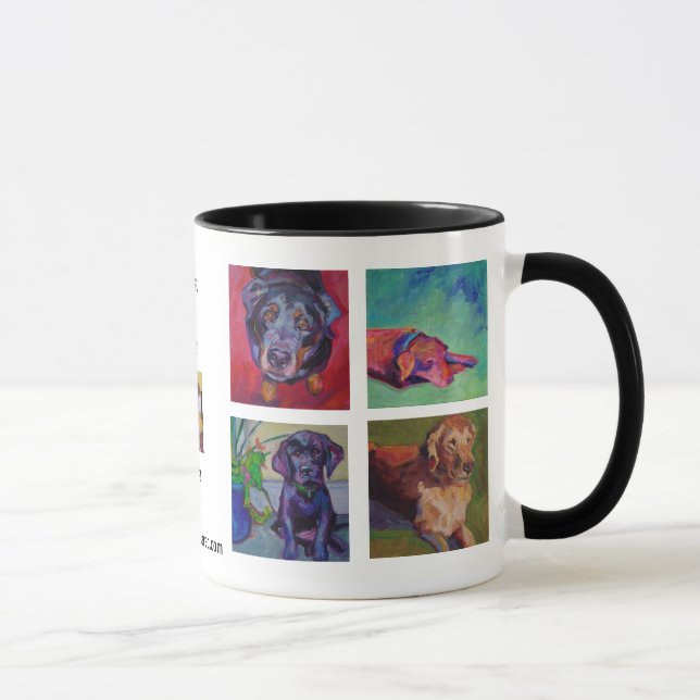 Caneca CÃES, CÃES, CÃES • Uma pintura esquadrou o WOOF! (Direita)