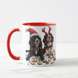 Caneca Cães Cocker Spaniel de Natal